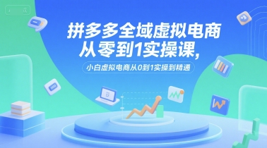 拼多多全域虚拟电商从零到1实操课，小白虚拟电商从0到1实操到精通|HOOK协议网