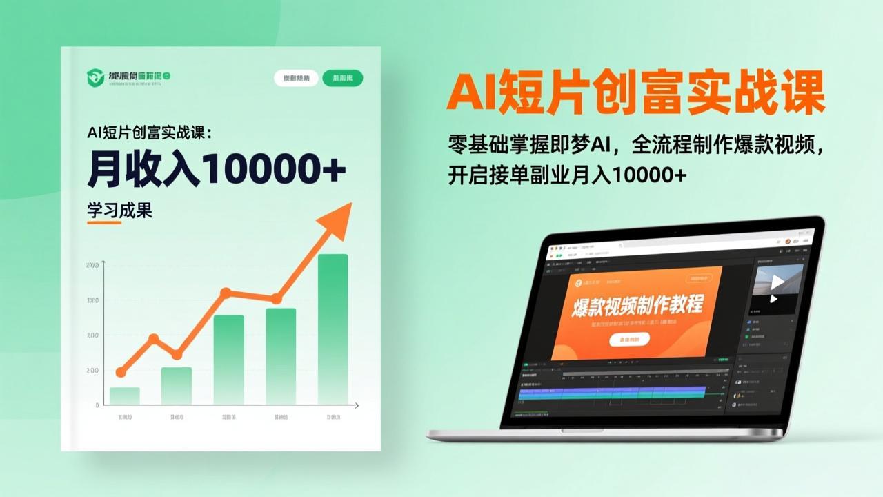 AI短片创富实战课：零基础掌握即梦AI，全流程制作爆款视频，开启接单副业月入10000+(更新|HOOK协议网