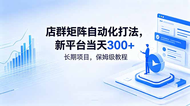 店群矩阵自动化打法，新平台当天300+，长期项目，保姆级教程|一人科技公司导航