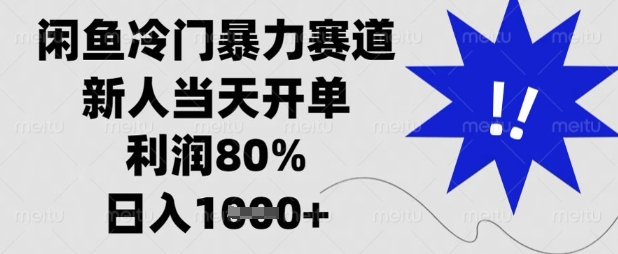 闲鱼冷门暴力赛道，新人当天开单，利润80%，日入数张【揭秘】|HOOK协议网