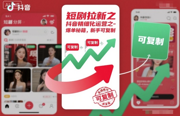 短剧拉新之抖音精细化运营之爆单秘籍，新手可复制|HOOK协议网