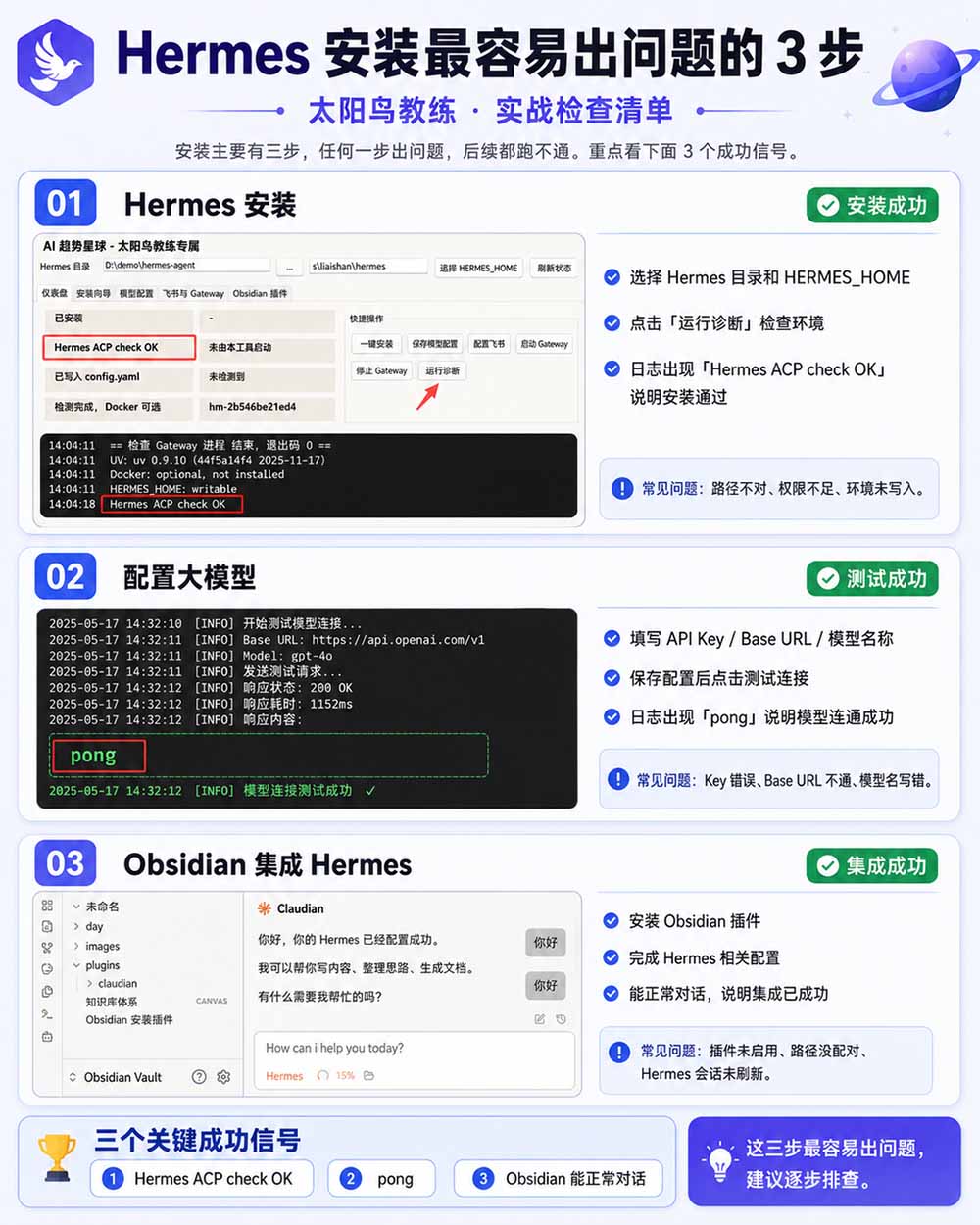 Hermes+Obsidian打造AI内容系统SOP；工具只是入口系统才是复利，从安装配置到知识库管理完整教学|一人科技OPC聚合软件