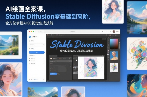 AI绘画全案课，Stable Diffusion零基础到高阶，全方位掌握AIGC视觉生成技能|HOOK协议网