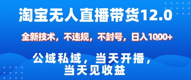 淘宝无人直播12.0，公域私域技术，不封号，不违规布局双十一流量风口，日入1k(独家技术)【揭秘】|HOOK协议网