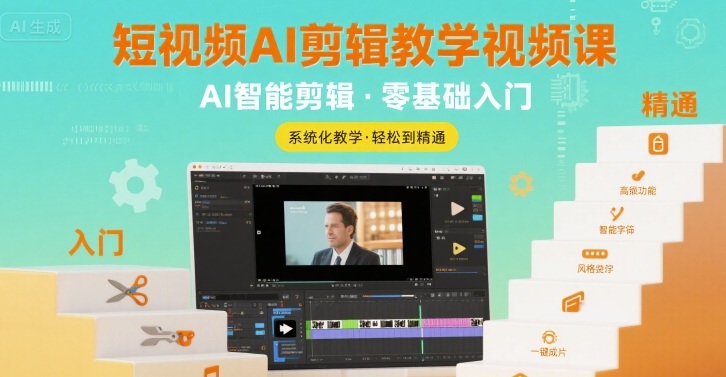 短视频AI剪辑教学视频课，入门到精通|HOOK协议网