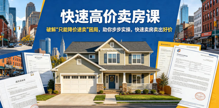 快速高价卖房课，破解“只能降价速卖”困局，助你步步实操，快速卖房卖出好价(更新2026)|一人科技公司导航