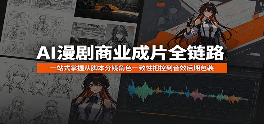 AI漫剧商业成片全链路：一站式掌握从脚本分镜角色一致性把控到音效后期包装|一人科技公司导航