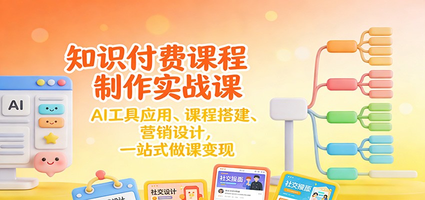 知识付费课程制作实战课：AI工具应用 、课程搭建、营销设计，一站式做课变现|HOOK协议网
