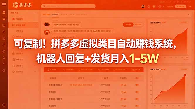 可复制！拼多多虚拟类目自动赚钱系统，机器人回复+发货月入 1-5W|一人科技公司导航