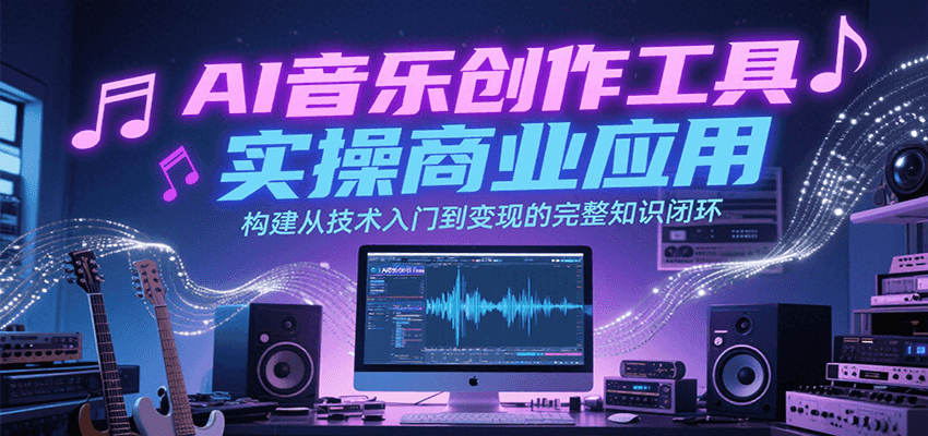 AI音乐创作工具实操商业应用，构建从技术入门到变现的完整知识闭环|HOOK协议网