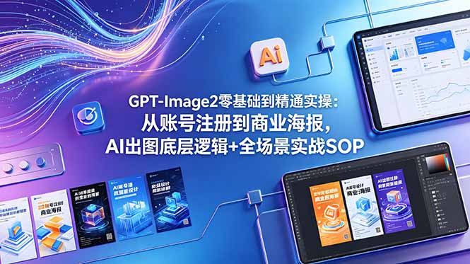 GPT-Image2零基础到精通实操：从账号注册到商业海报，AI出图底层逻辑+全场景实战SOP|一人科技公司导航