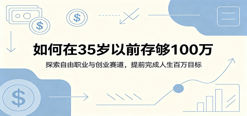 如何在35岁以前存够100万：探索自由职业与创业赛道，提前完成人生百万目标|一人科技公司导航