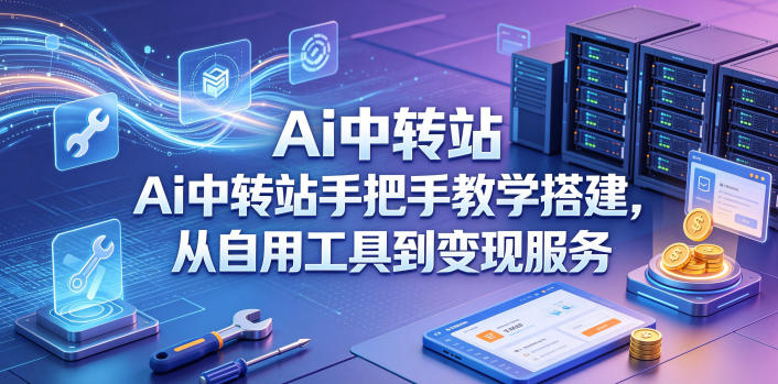 Ai中转站手把手教学搭建，从自用工具到变现服务|一人科技公司导航