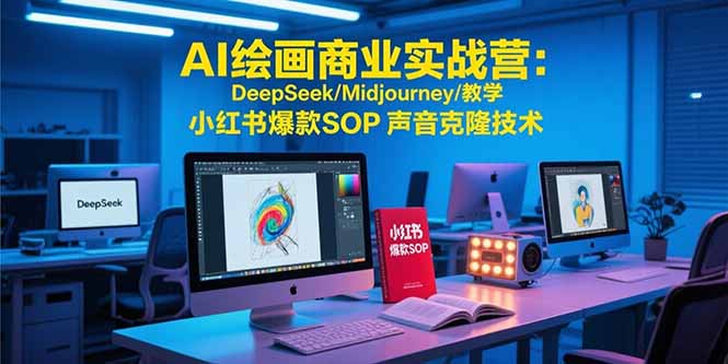 AI绘画商业实战营：DeepSeek/Midjourney/教学 小红书爆款SOP 声音克隆技术|HOOK协议网