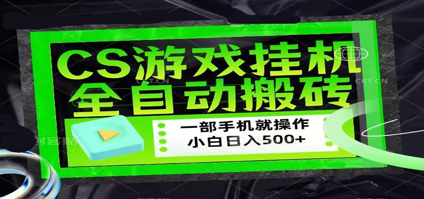 CSGO游戏挂机捡漏搬砖，超稳定的项目，带领1000+小白实现日入500+|协议软件打粉软件