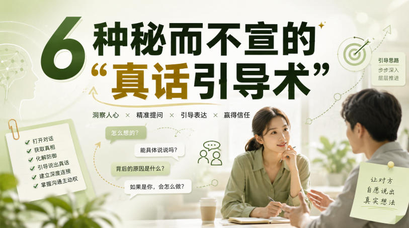 付费文章：6种秘而不宣的“真话引导术”|一人科技OPC聚合软件