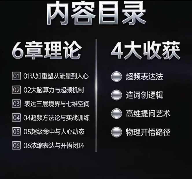 马大个高维表达全套实战课,跳出普通口才教学,大脑超频训练打造原创思想IP体系|一人科技公司导航