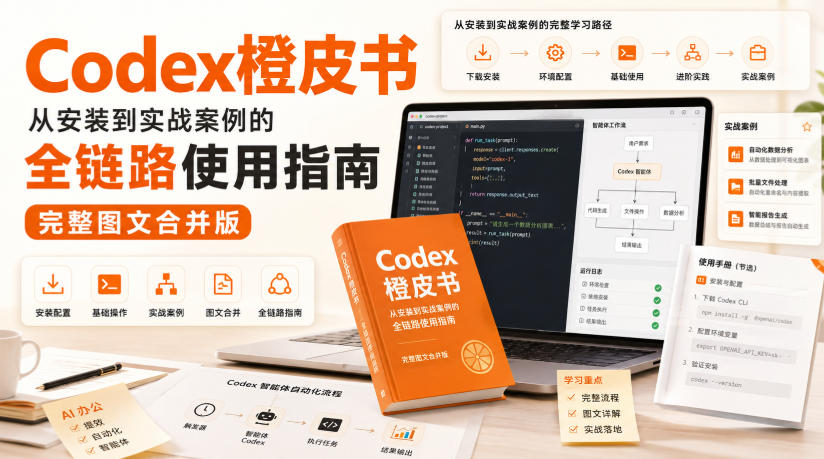 Codex橙皮书，从安装到实战案例的全链路使用指南，完整图文合并版|一人科技OPC聚合软件