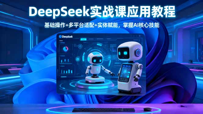 DeepSeek实战课应用教程、基础操作+多平台适配+实体赋能，掌握AI核心技能|HOOK协议网