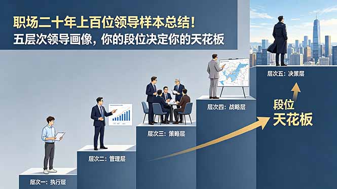 付费文章：职场二十年上百位领导样本总结！五层次领导画像，你的段位决定你的天花板|一人科技公司导航