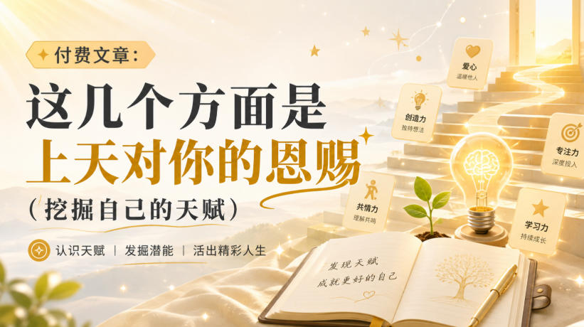 付费文章：这几个方面是上天对你的恩赐(挖掘自己的天赋)|一人科技OPC聚合软件