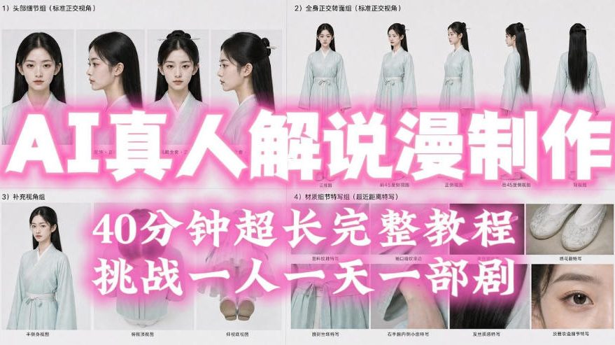 2026年AI真人解说漫剧自动批量化制作教程，40分钟超长完整，自动批量化制作，挑战一人一天一部剧！|一人科技OPC聚合软件
