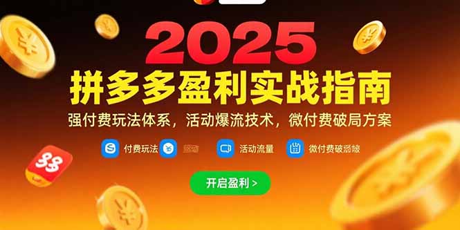 拼多多盈利实战指南，强付费玩法，活动爆流技术，微付费破局方案(更新7月|HOOK协议网