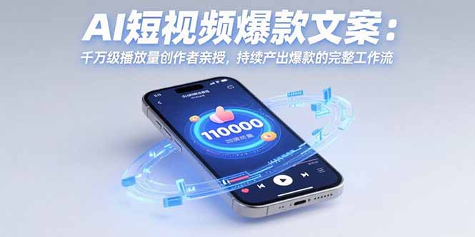 AI短视频爆款文案：千万级播放量创作者亲授，持续产出爆款的完整工作流|HOOK协议网