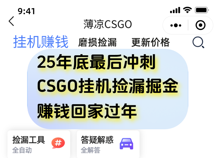 用CSGO游戏挂机捡漏掘金赚钱掘金，一部手机轻松日入500+|HOOK协议网