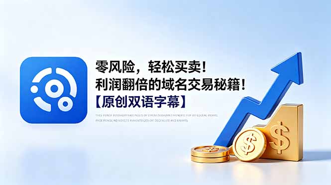 零风险，轻松买卖！利润翻倍的域名交易秘籍！【原创双语字幕】|一人科技公司导航