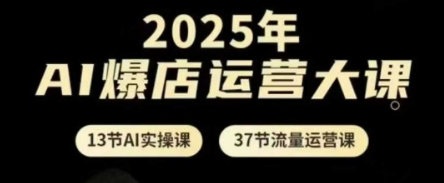 2025年AI爆店运营大课，13节AI实操课+37节流量运营课|HOOK协议网