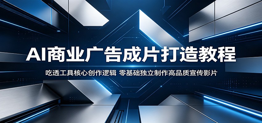 AI商业广告成片打造教程：吃透工具核心创作逻辑，零基础独立制作高品质宣传影片|一人科技公司导航