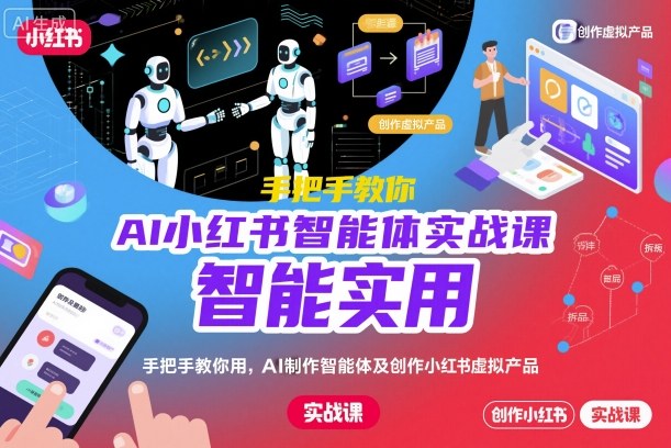 AI小红书智能体实战课，手把手教你用AI制作智能体及创作小红书虚拟产品，提效+内容商业化(更新)|HOOK协议网