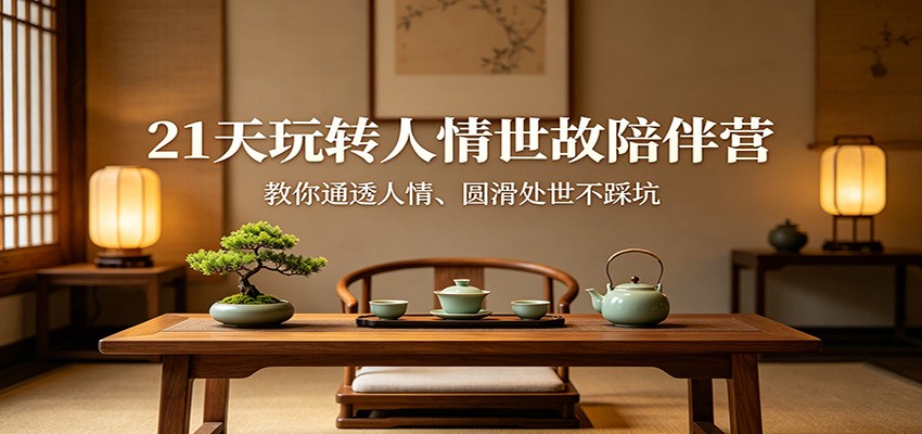 21天玩转人情世故陪伴营：教你通透人情、圆滑处世不踩坑|协议软件打粉软件