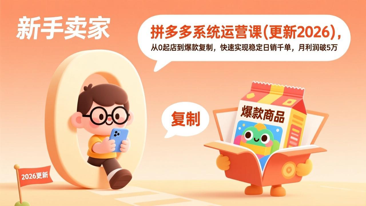 拼多多系统运营课(更新2026|HOOK协议网