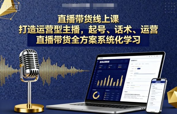 直播带货线上课，打造运营型主播，起号、话术、运营，直播带货全方案系统化学习|HOOK协议网