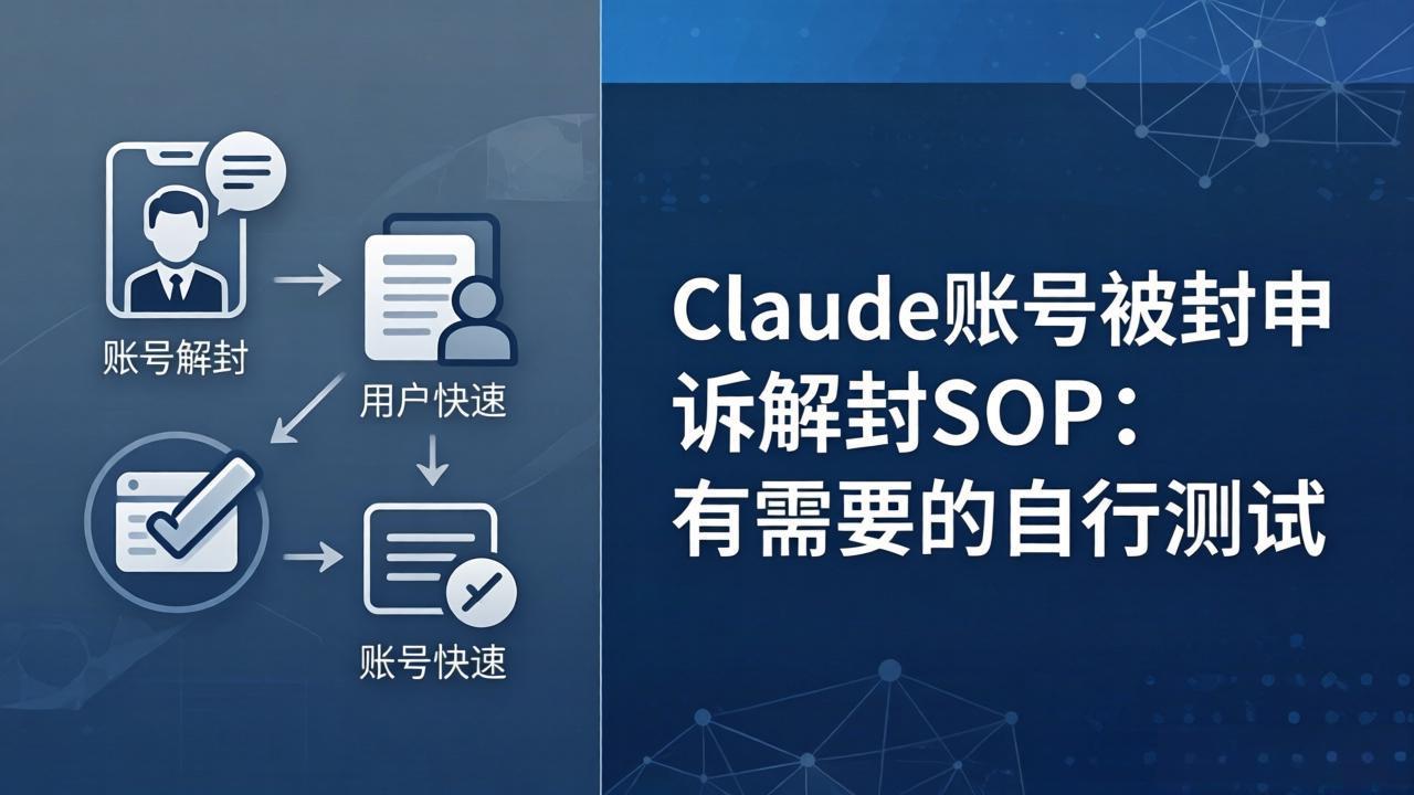 Claude账号被封申诉解封SOP：有需要的自行测试|协议软件打粉软件