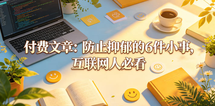 付费文章：防止抑郁的6件小事，互联网人必看！|一人科技公司导航