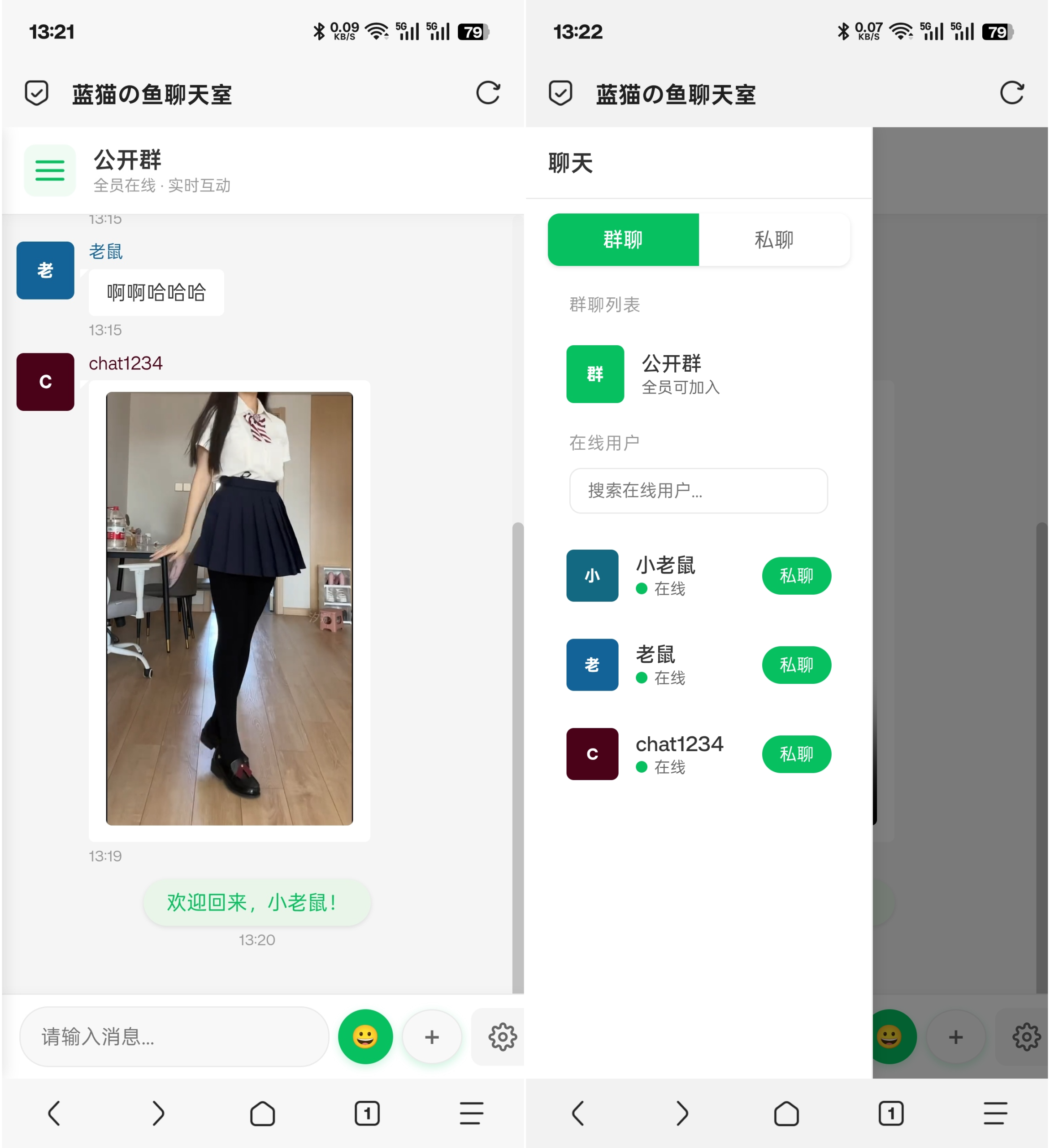 PHP实时消息聊天室源码 PHP+WebSocket|HOOK协议网