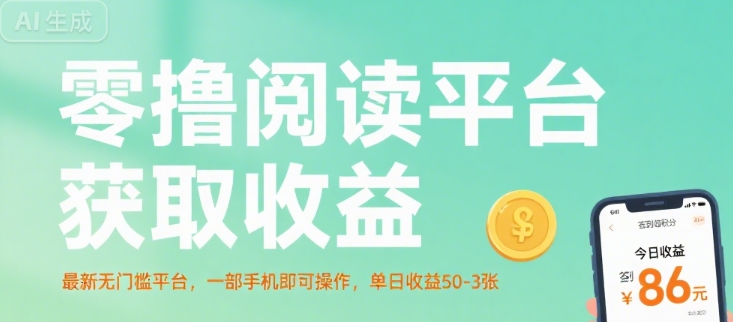 零撸阅读平台获取收益，最新无门槛平台，一部手机即可操作，单日收益50-3张【揭秘】|HOOK协议网