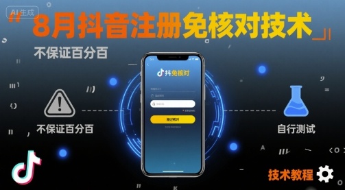 8月抖音注册免核对技术，不保证百分百，自测|HOOK协议网