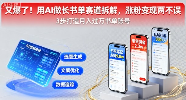 又爆了！用AI做长书单赛道拆解，涨粉变现两不误|HOOK协议网