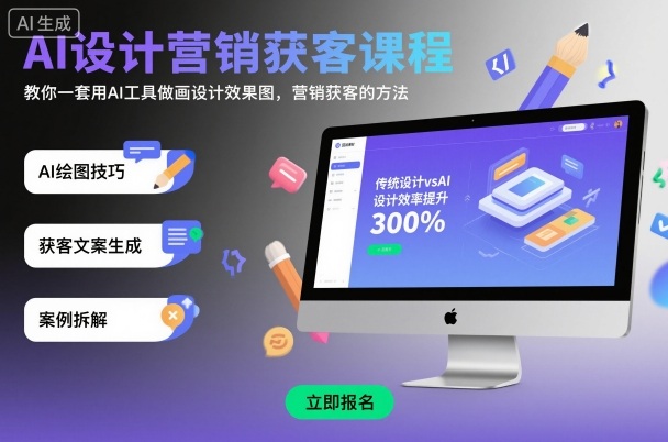 AI设计营销获客课程，教你一套用AI工具做画设计效果图，营销获客的方法|HOOK协议网