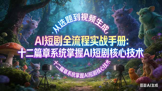 AI 短剧全流程实战手册：从选题到视频生成，十二篇章系统掌握 AI 短剧核心技术|协议软件打粉软件