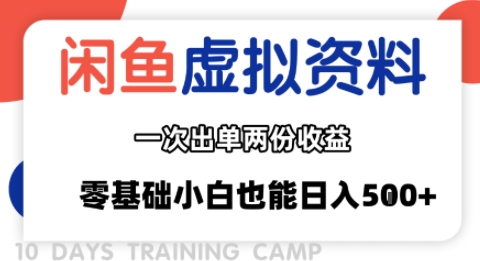 闲鱼虚拟资料新变现玩法，信息差项目，一次出单两份收益，无需囤货，可批量矩阵，零基础小白也能日入多张|HOOK协议网