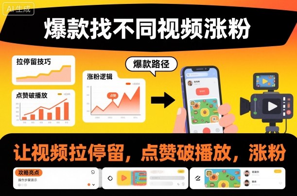 爆款找不同视频涨粉，让视频拉停留，实现点赞，破播放，涨粉|HOOK协议网