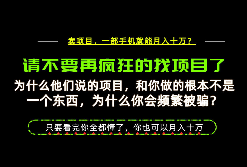 为什么做项目的人大多都是炮灰？为什么只有卖项目才能稳？看完你也可以月入10W+【揭秘】|一人科技OPC聚合软件
