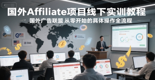 国外Affiliate项目线下实训教程，国外广告联盟从零开始的具体操作全流程|HOOK协议网
