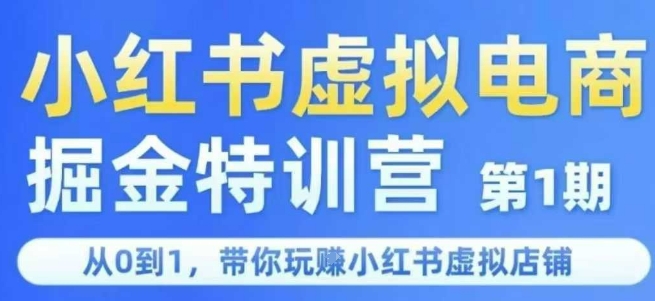 小红书虚拟电商掘金特训营第1期，从0到1，带你玩转小红书虚拟店铺|HOOK协议网