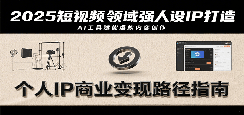 2025短视频领域强人设IP打造，结合爆款案例与AI工具应用，从个人出镜到商业成交转化|HOOK协议网